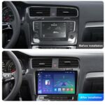 Ecran CarPlay monté sur tableau de bord pour VW Golf 7