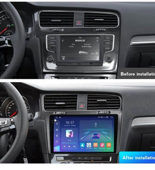 Ecran CarPlay monté sur tableau de bord pour VW Golf 7