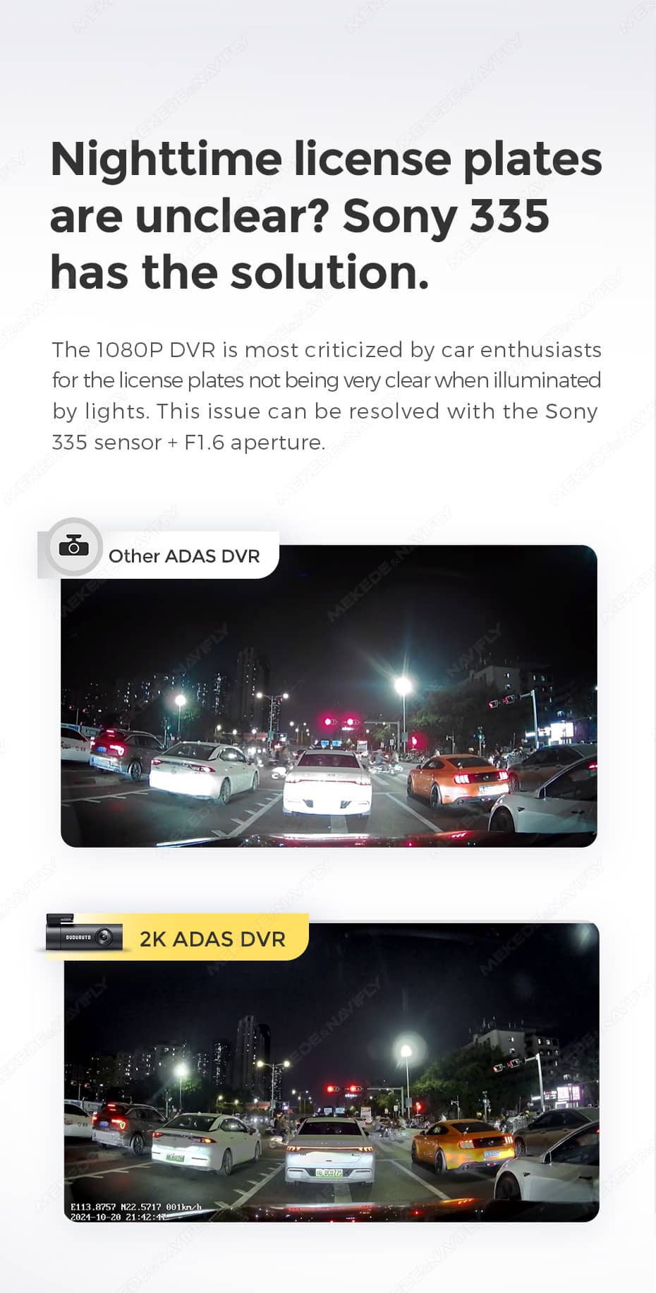 DuduAUTO 2K ADAS — Dashcam Sony IMX335 avec assistance à la conduite - Image 5