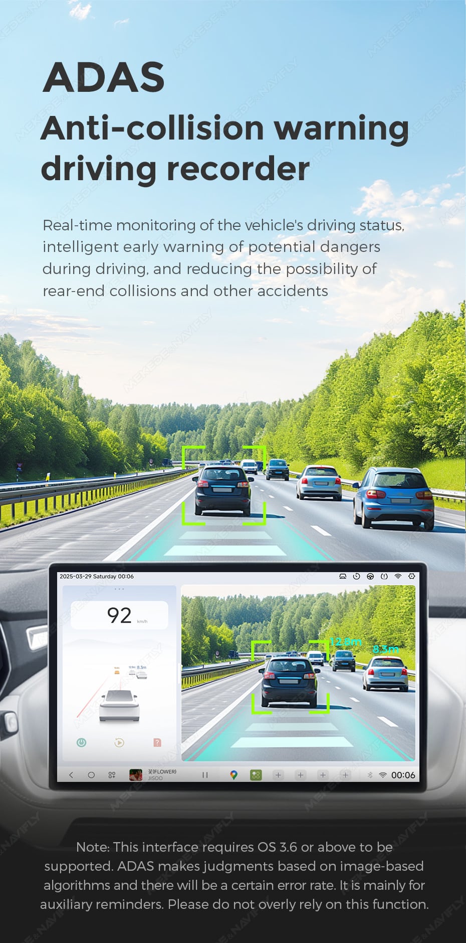 DuduAUTO 2K ADAS — Dashcam Sony IMX335 avec assistance à la conduite - Image 6