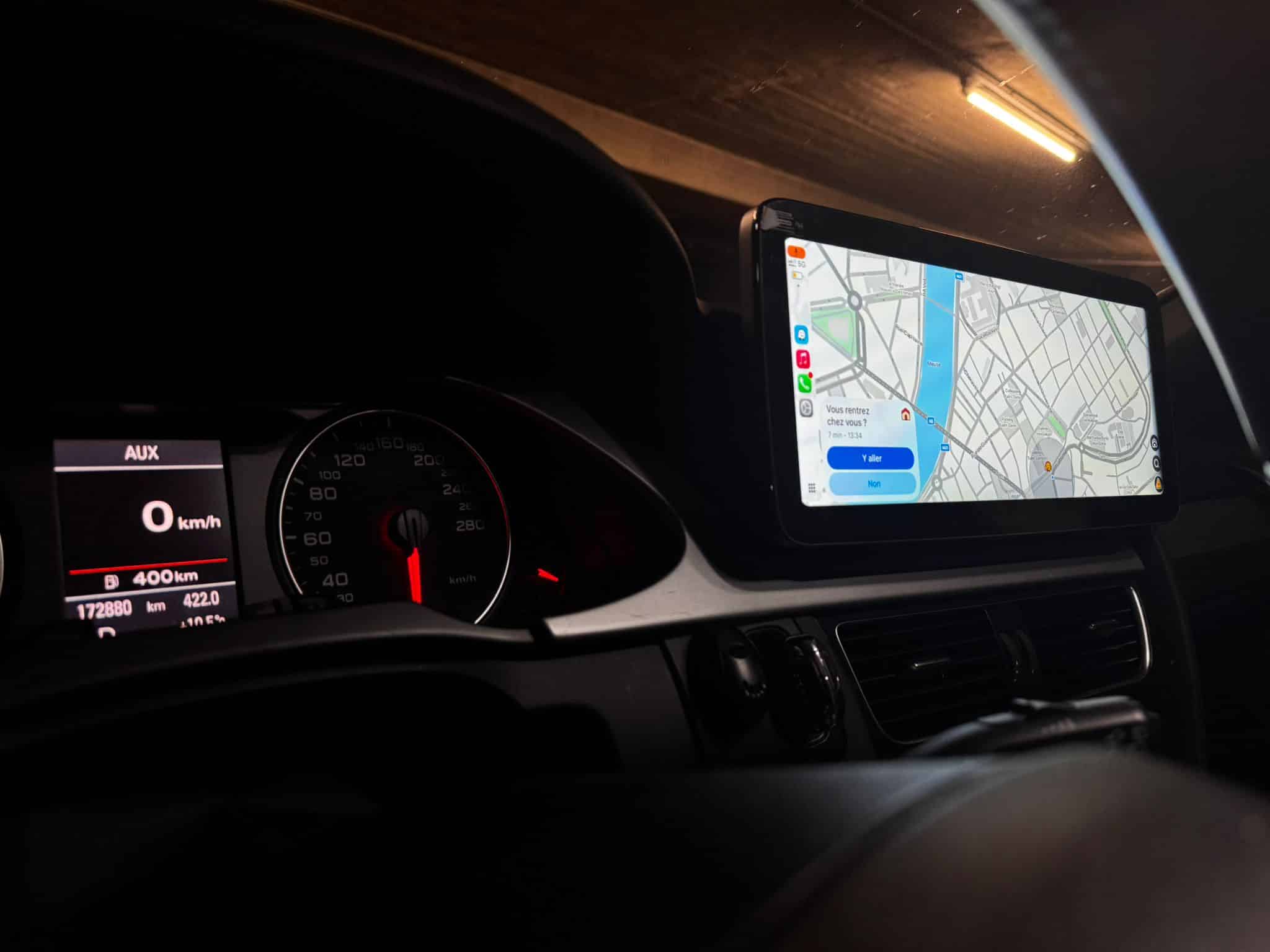 Ecran CarPlay monté sur tableau de bord pour Audi A4 B8 et A5 - Image 2