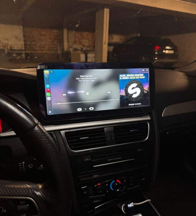 Ecran CarPlay monté sur tableau de bord pour Audi A4 B8 et A5