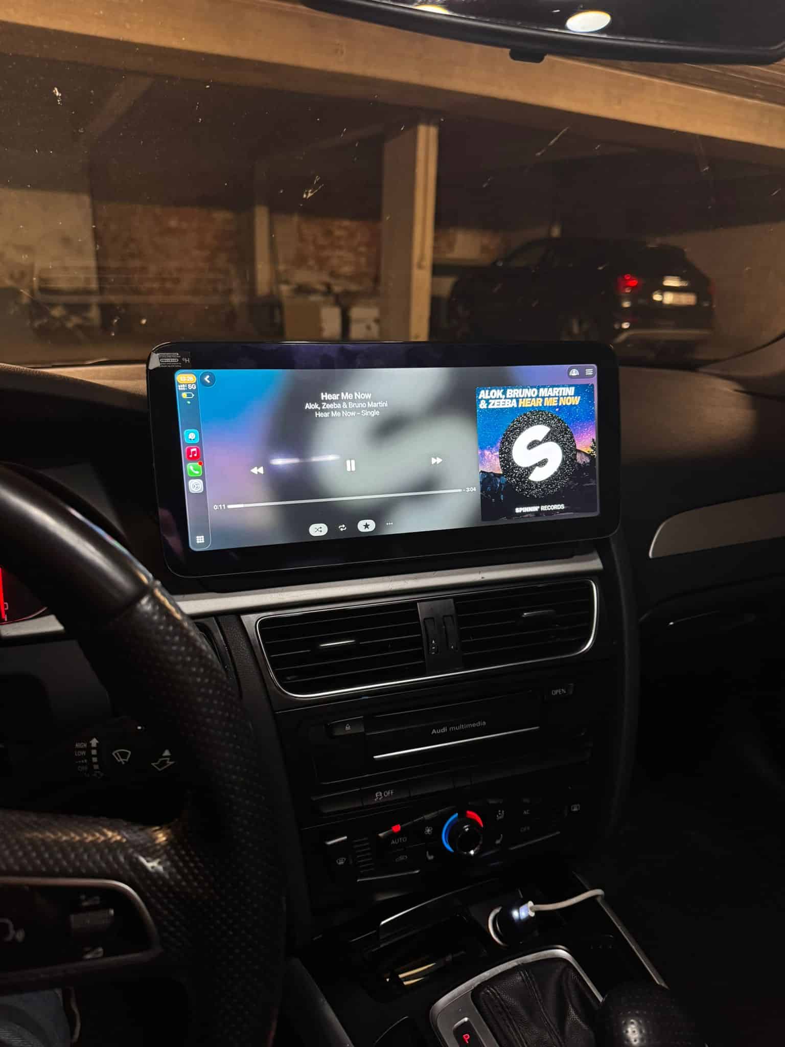 Ecran CarPlay monté sur tableau de bord pour Audi A4 B8 et A5
